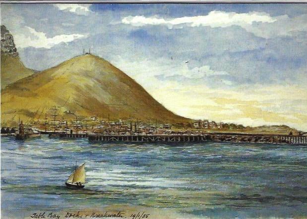 Thiệp chúc mừng cỡ lớn Cape Town 1885 Signal Hill