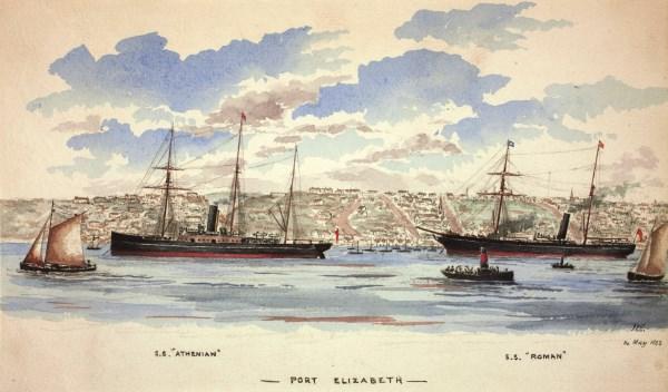 Thiệp chúc mừng nhỏ Port Elizabeth 1883