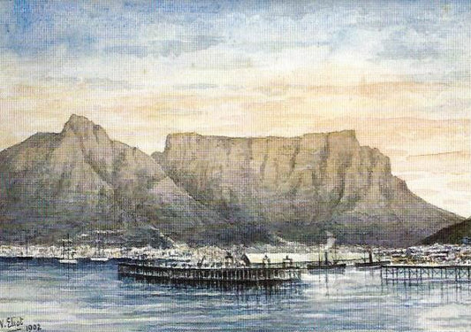 Thiệp chúc mừng lớn Cape Town 1902 Núi Bàn